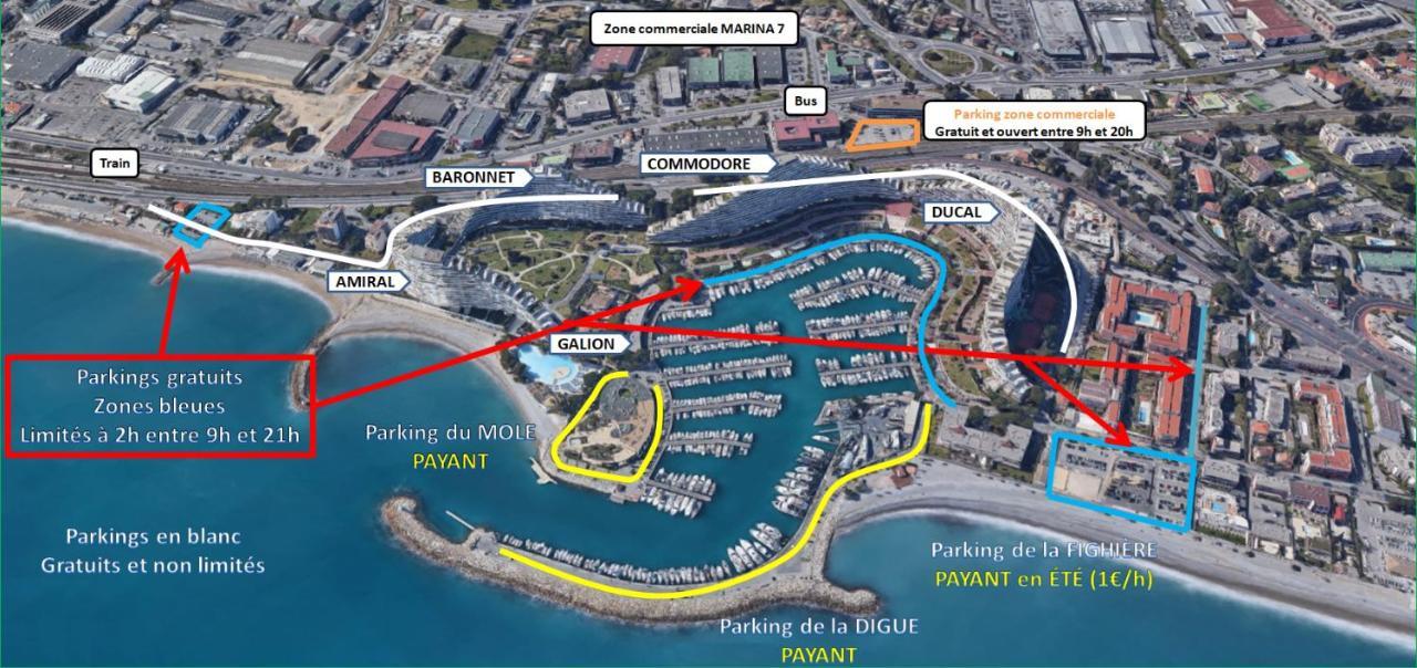 Apartmán Venus - Climatise - Marina Baie Des Anges Villeneuve-Loubet Exteriér fotografie
